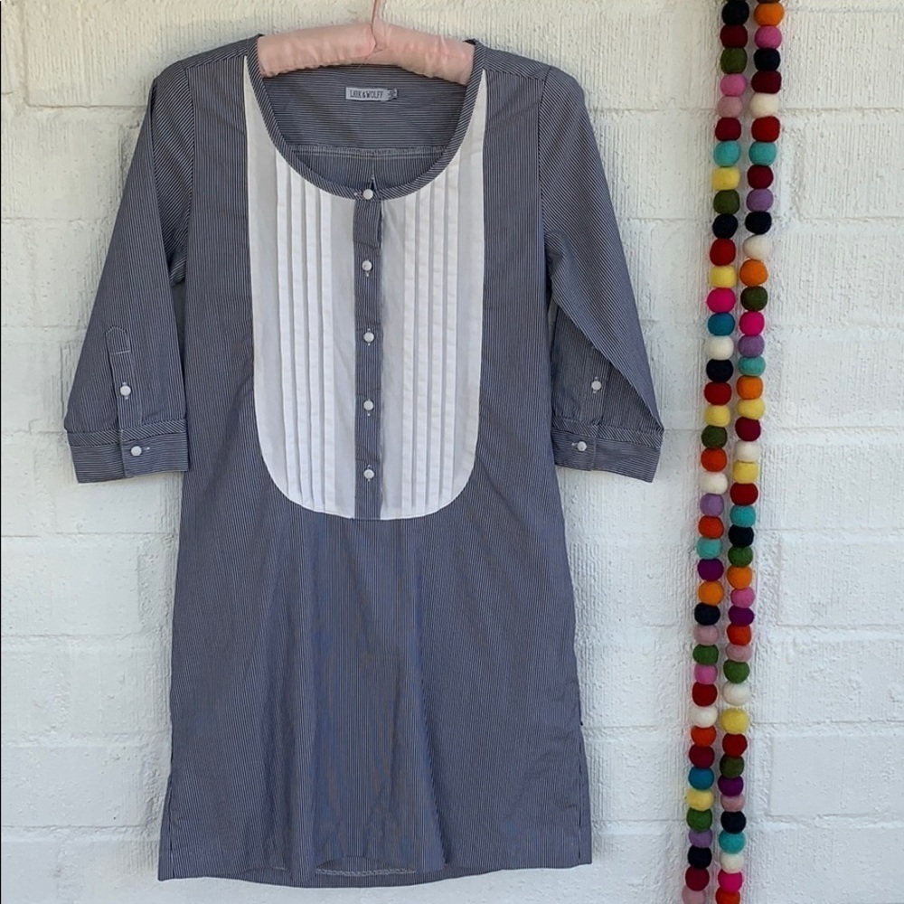 Urban Outfitters Lark & Wolff Striped Prairie Mini Dress sz XS